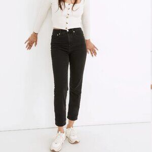 High-Rise Straight-Leg Women's Jeans in Black